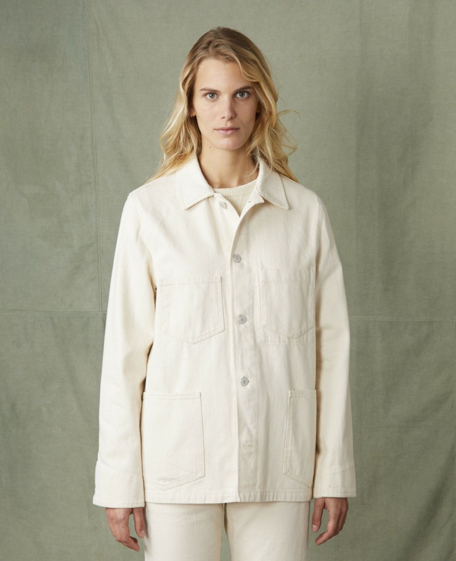 Woman Officine Générale Outerwear | Chore Jacket Ecru ~ Generalcoats